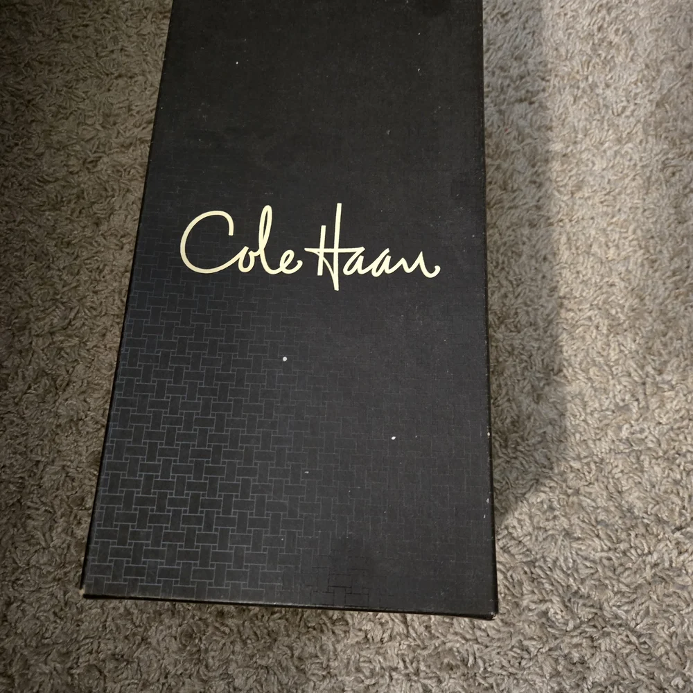 Cole Haan Black Leather Lace-Accent Men's Loafers